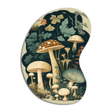 Vintage Mushrooms Amanita Muscaria III - Asymmetric Metal Wall Art