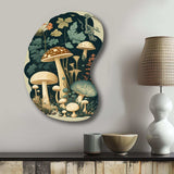 Vintage Mushrooms Amanita Muscaria III - Asymmetric Metal Wall Art