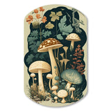 Vintage Mushrooms Amanita Muscaria III - Asymmetric Metal Wall Art