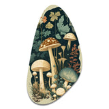 Vintage Mushrooms Amanita Muscaria III - Asymmetric Metal Wall Art