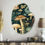 Vintage Mushrooms Amanita Muscaria III - Asymmetric Metal Wall Art