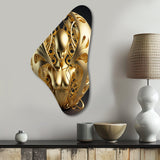 Golden Queen Of Consciousness III - Asymmetric Metal Wall Art