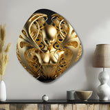 Golden Queen Of Consciousness III - Asymmetric Metal Wall Art