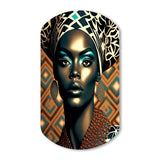 Portrait Of Glamorous African Lady VI - Asymmetric Metal Wall Art