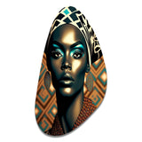 Portrait Of Glamorous African Lady VI - Asymmetric Metal Wall Art