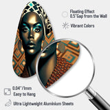 Portrait Of Glamorous African Lady VI - Asymmetric Metal Wall Art