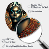 Portrait Of Glamorous African Lady VI - Asymmetric Metal Wall Art