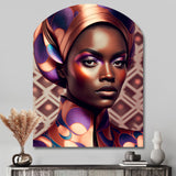 Avant-Garde Elegant African Woman IX - Asymmetric Metal Wall Art