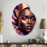 Avant-Garde Elegant African Woman IX - Asymmetric Metal Wall Art