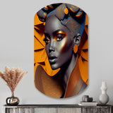 Exquiste African Woman Design I - Asymmetric Metal Wall Art