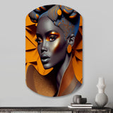 Exquiste African Woman Design I - Asymmetric Metal Wall Art