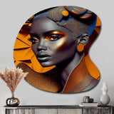 Exquiste African Woman Design I - Asymmetric Metal Wall Art