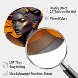 Exquiste African Woman Design I - Asymmetric Metal Wall Art