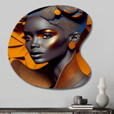 Exquiste African Woman Design I - Asymmetric Metal Wall Art