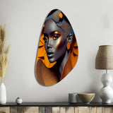 Exquiste African Woman Design I - Asymmetric Metal Wall Art