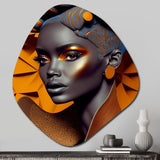 Exquiste African Woman Design I - Asymmetric Metal Wall Art