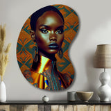 Exquiste African Woman Design II - Asymmetric Metal Wall Art