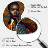 Exquiste African Woman Design II - Asymmetric Metal Wall Art