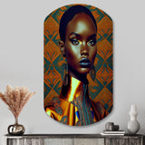 Exquiste African Woman Design II - Asymmetric Metal Wall Art