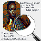 Exquiste African Woman Design II - Asymmetric Metal Wall Art