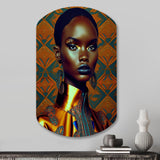 Exquiste African Woman Design II - Asymmetric Metal Wall Art