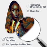 Exquiste African Woman Design II - Asymmetric Metal Wall Art