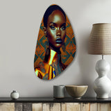 Exquiste African Woman Design II - Asymmetric Metal Wall Art