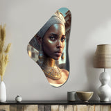 Exquiste African Woman Design III - Asymmetric Metal Wall Art