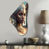 Exquiste African Woman Design III - Asymmetric Metal Wall Art