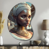 Exquiste African Woman Design III - Asymmetric Metal Wall Art