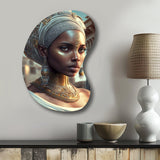 Exquiste African Woman Design III - Asymmetric Metal Wall Art