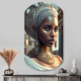 Exquiste African Woman Design III - Asymmetric Metal Wall Art