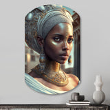 Exquiste African Woman Design III - Asymmetric Metal Wall Art