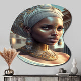 Exquiste African Woman Design III - Asymmetric Metal Wall Art