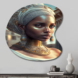 Exquiste African Woman Design III - Asymmetric Metal Wall Art