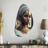 Exquiste African Woman Design III - Asymmetric Metal Wall Art