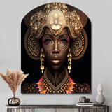 Exquiste African Woman Design V - Asymmetric Metal Wall Art