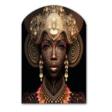 Exquiste African Woman Design V - Asymmetric Metal Wall Art