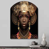 Exquiste African Woman Design V - Asymmetric Metal Wall Art