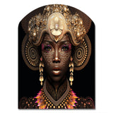 Exquiste African Woman Design V - Asymmetric Metal Wall Art