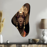 Exquiste African Woman Design V - Asymmetric Metal Wall Art