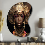 Exquiste African Woman Design V - Asymmetric Metal Wall Art