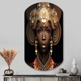 Exquiste African Woman Design V - Asymmetric Metal Wall Art