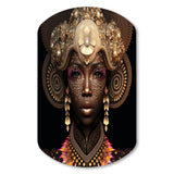 Exquiste African Woman Design V - Asymmetric Metal Wall Art