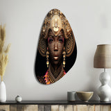 Exquiste African Woman Design V - Asymmetric Metal Wall Art