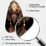 Exquiste African Woman Design V - Asymmetric Metal Wall Art