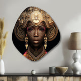 Exquiste African Woman Design V - Asymmetric Metal Wall Art