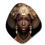 Exquiste African Woman Design V - Asymmetric Metal Wall Art