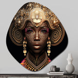 Exquiste African Woman Design V - Asymmetric Metal Wall Art