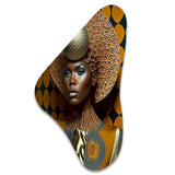 Exquiste African Woman Design VI - Asymmetric Metal Wall Art